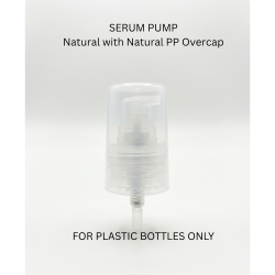 SERUM PUMPS WITH NATURAL PP OVERCAP (24/410)