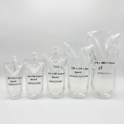 STAND-UP POUCHES (CLEAR) WITH SPOUT (120ML)